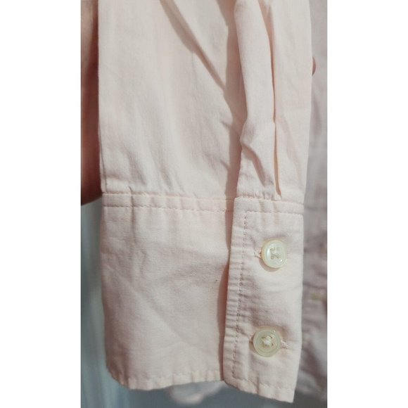 Ann Taylor Women's Long Sleeve Button Up Career Blouse Top Solid Pink Size 10 - Picture 5 of 11